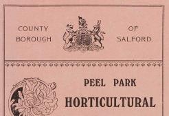 Archive image: A notice for the Peel Park Horticultural and Cottage Window Gardening Exhibition of 1916.