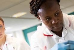 International student nurses in the simulation suites