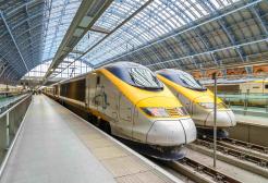 Eurostar train in terminal