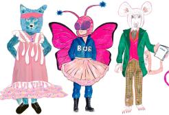 A collection of characters for the Gingerbread Man pantomime designed by Phoebe Niemira