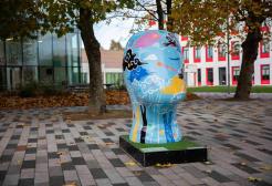 Embrace Sculpture at Chapman Square, Peel Park Campus, University of Salford