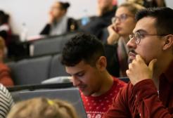 students in lecture theatre