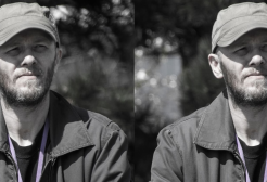 Two images of Steven Anthony Lomas side by side