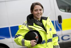 Image shows police woman apprentice