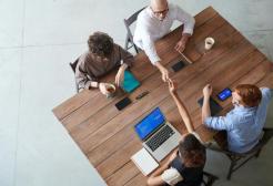 Working in collaboration at a desk
