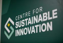 Centre for Sustainable Innovation sign on the wall