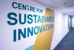 Centre for Sustainable Innovation sign on the wall
