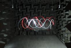 Lighting effect in the anechoic chamber, Newton Building, University of Salford