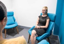 Students in a counselling suite