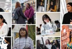 A selection of our female students and staff