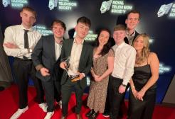 The crew of the Best Drama winners at the RTS North West Student Awards 2024