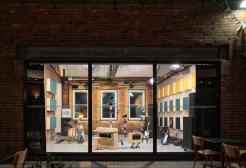 Live studio room with recording equipment at Low Four Studios