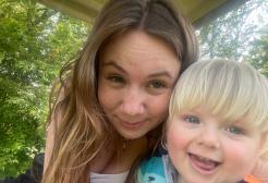 Sophie Hall with her son Ezra