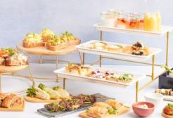 Buffet of food on a platter 