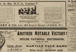 The cover of an early copy of the Brass Band News newspaper 