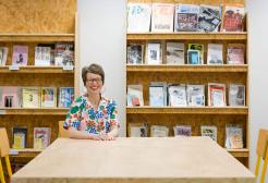 Library colleague smiling