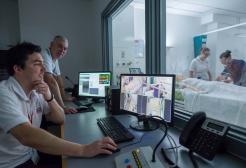 Supervisor and trainee overseeing a Simulation Suite demonstration