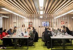 Students using computer suite at Clifford Whitworth Library