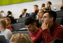 Students in a lecture theatre