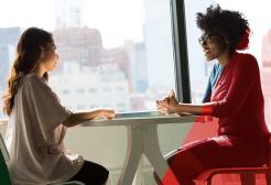 Two students talking