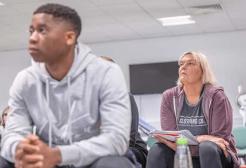 Students attend a lecture