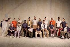 Azeem Amir with other England footballers