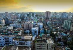 Aerial view of buildings in Dhaka, Bangladesh