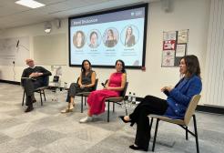 Left to Right: Chief People Officer Jonathan Winter, Emma Neville (This Is Me), Jane Hallam (No Pause), and Kate Palmer (Peninsula UK)