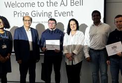 Group of award winners at the AJ Bell technology event 2024