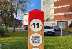 The location of the Checkpoint 11 post on the Campus Heritage Trail. 