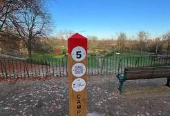 The location of the Checkpoint 5 post on the Campus Heritage Trail. 