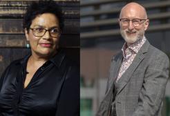 Jackie Kay left and Nic Beech right - both profile photos