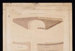 Archive image: A hand-drawn diagram of a bridge from the Lancashire and Yorkshire Railway Collection
