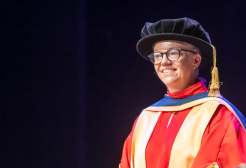 Jeanette Gamble, awarded a Doctor of Business Administration doctorate from the University of Salford