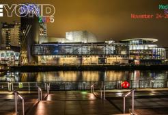 The Lowry at night as part of the beyond conference