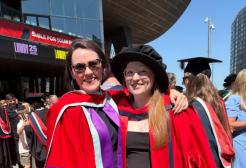 Caroline Magennis and Katie Barnes at Graduation 