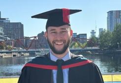 Ed Hayton in his graduation attire