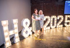 Nat Mulley and Professor Margaret Rowe pictured at the award ceremony.