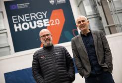 Professor Will Swan and Professor Richard Fitton at Energy House Labs