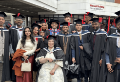 Cristina Nicoleta Wright and course mates winter graduation 2025