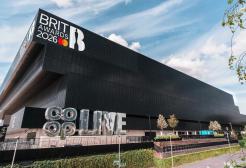 The BRITs logo at Co-op Live Manchester