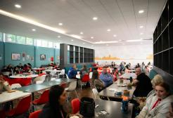 People sat at tables in Allerton Eat and Drink outlet