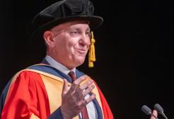 Mike Swindells on stage at The Lowry