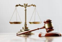 Law, judge's gavel, scales of justice
