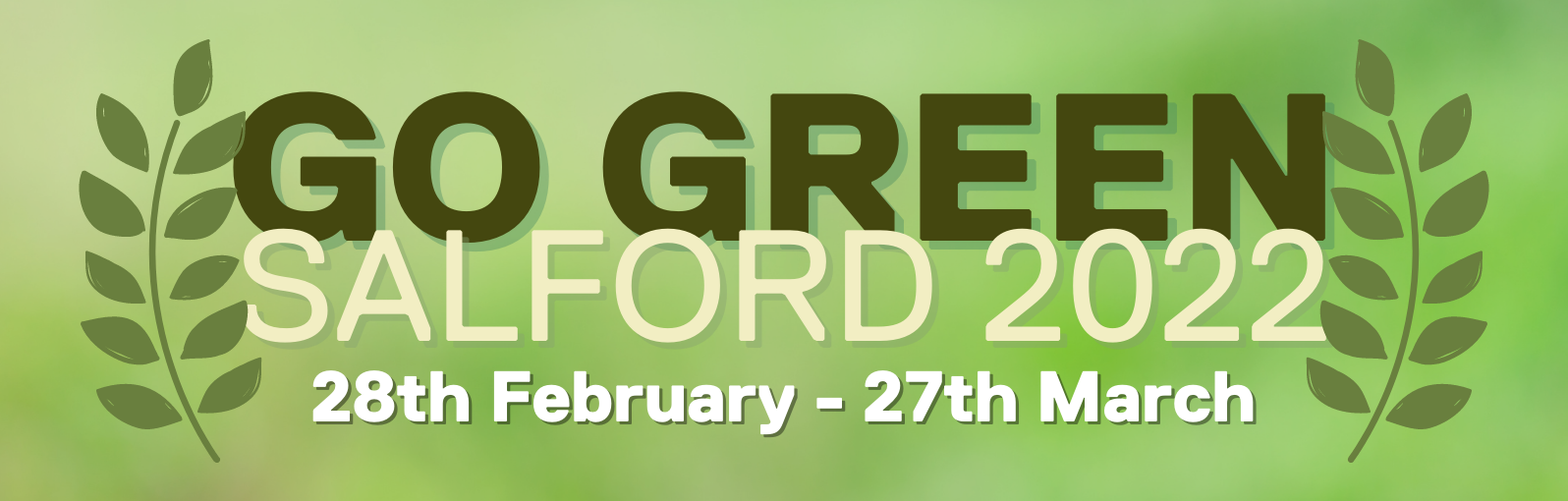 Go Green Salford 2022 webpage banner
