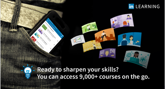 An advert for the LinkedIn Learning service