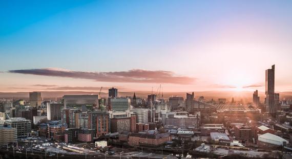 Manchester skyline with buildings