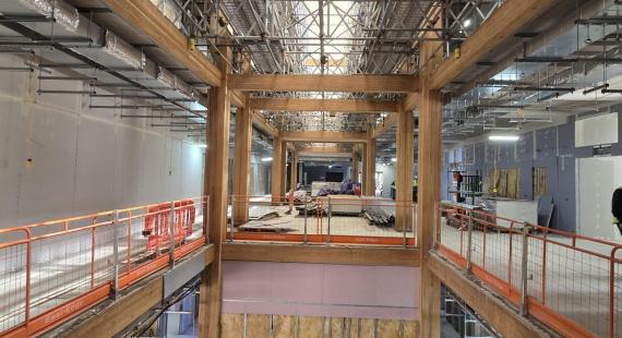 Interior view of Atrium Thrive Health and Wellbeing Building June 26