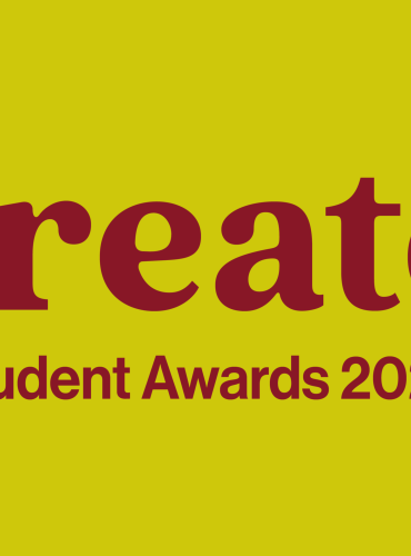 Create Student Awards 2025 red text on yellow background