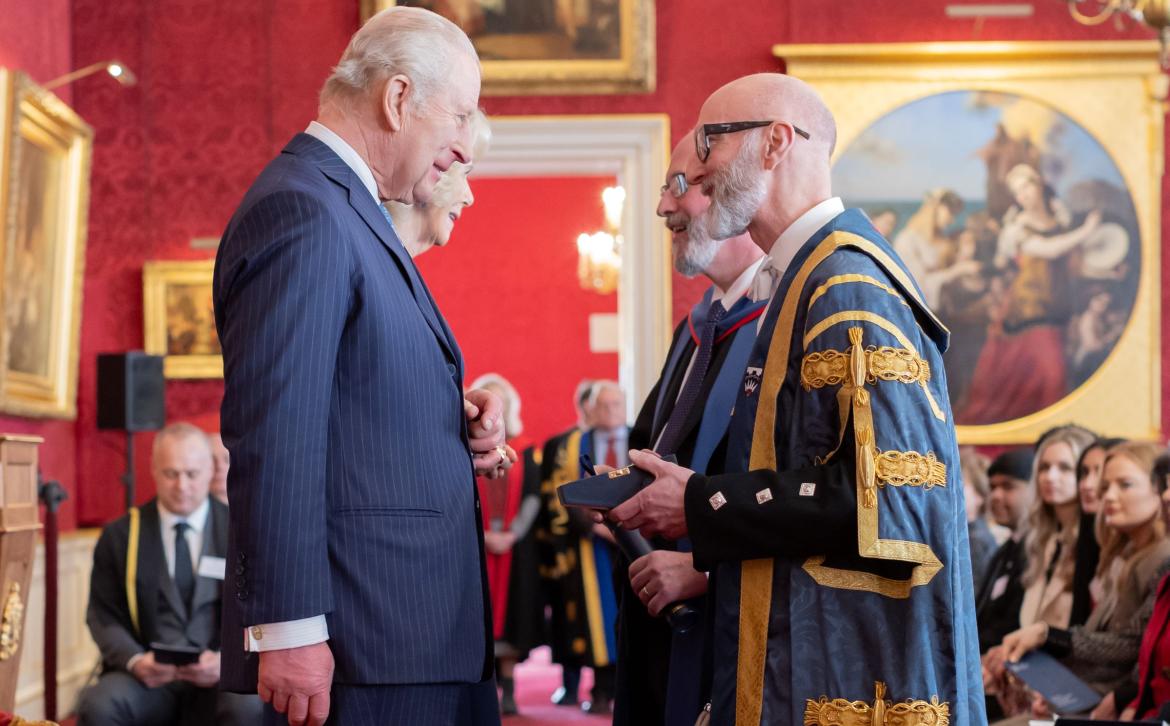 Professor Nic Beech and Will Swan receive Queen Elizabeth Prize for Education from The King and Queen